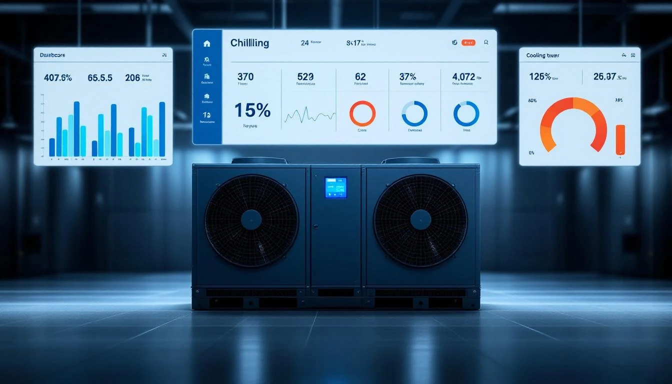 Chiller system with real-time temperature monitoring