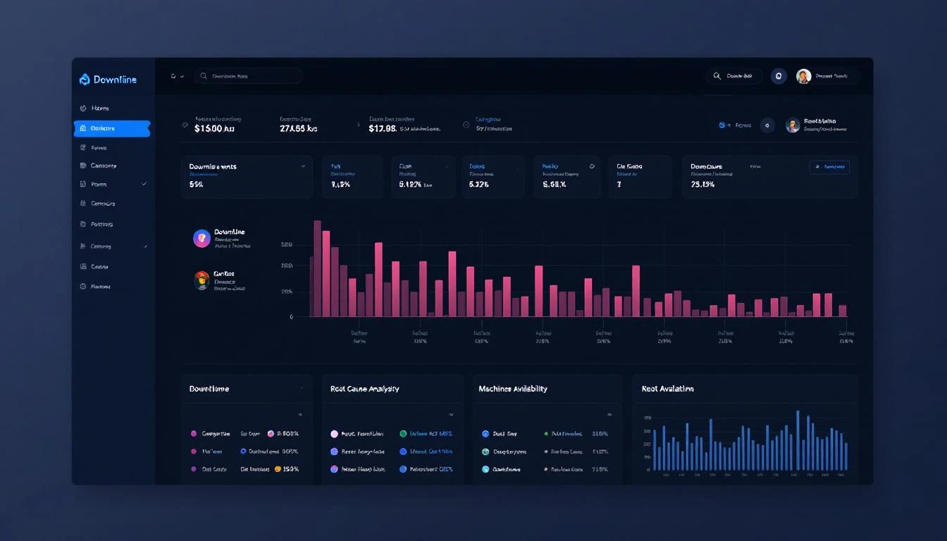 Downtime events timeline with root cause analysis