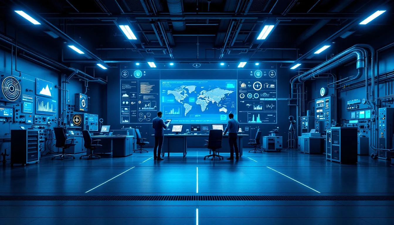 Power grid substation with smart monitoring equipment