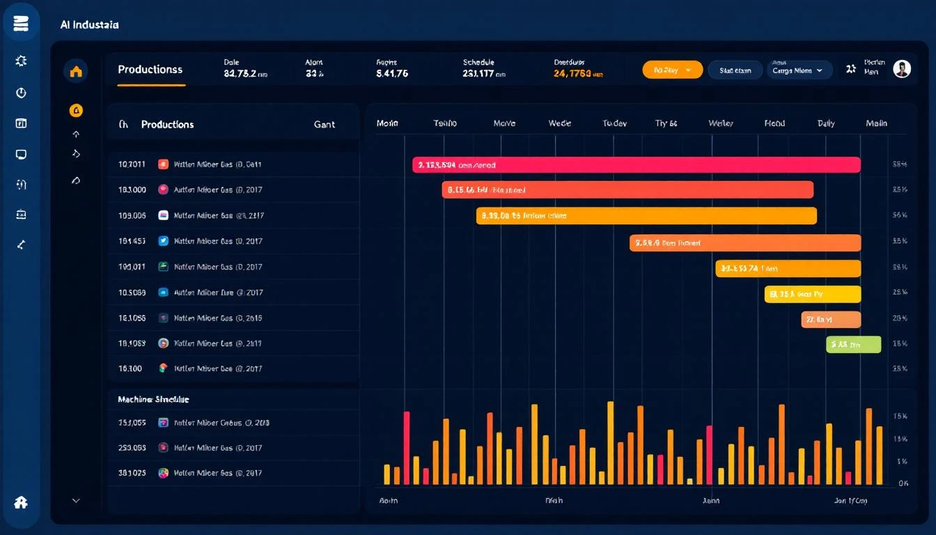 AI scheduling and predictive maintenance dashboard