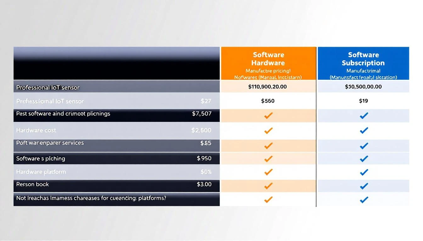 IoT sensor pricing and cost analysis for manufacturing
