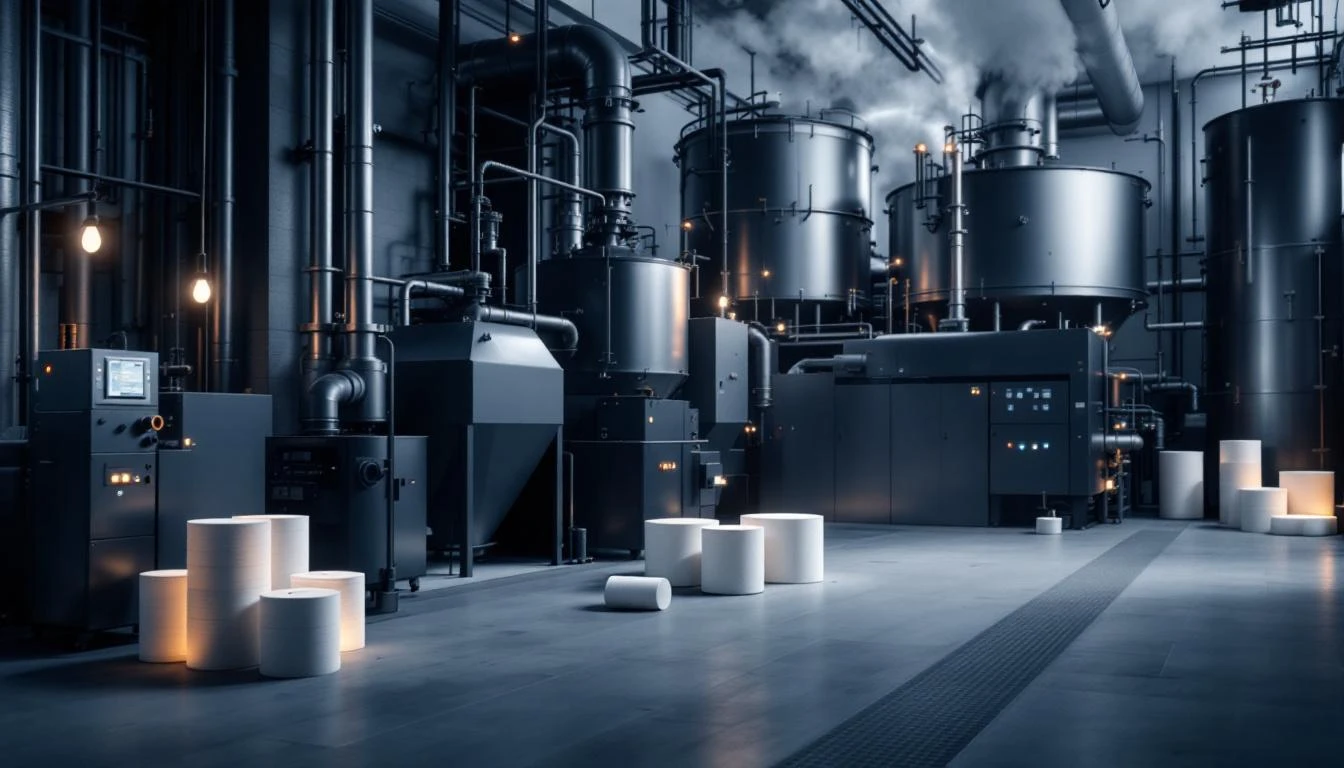 Pulp and paper mill with IoT monitoring