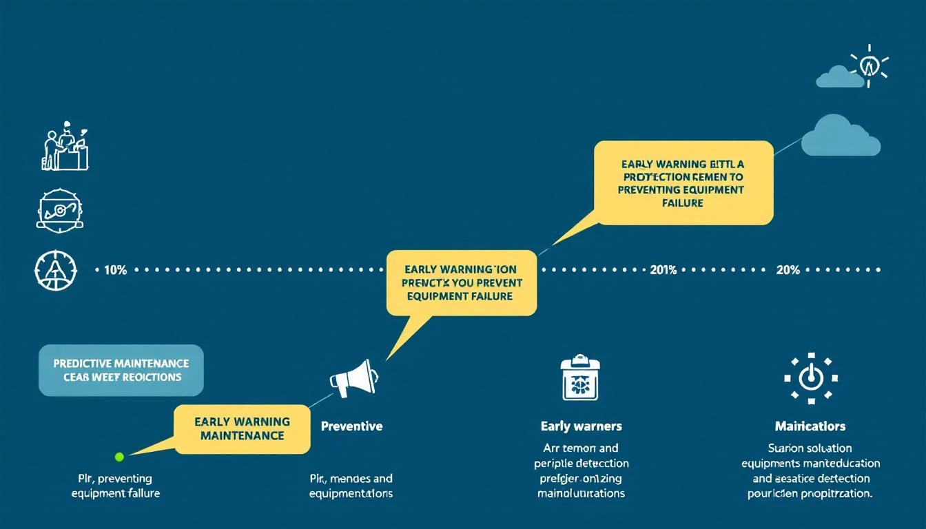 Predictive maintenance timeline preventing equipment failure