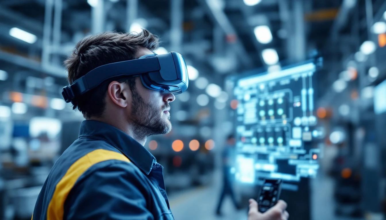 Engineer configuring PLC connections with ThingWorx platform