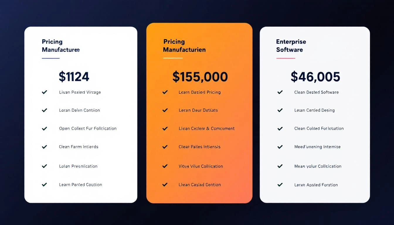 Enterprise manufacturing platform cost tiers and licensing model