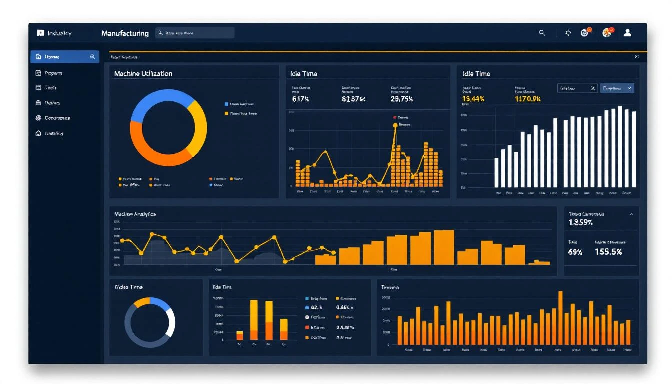 Machine utilization and idle time analytics dashboard