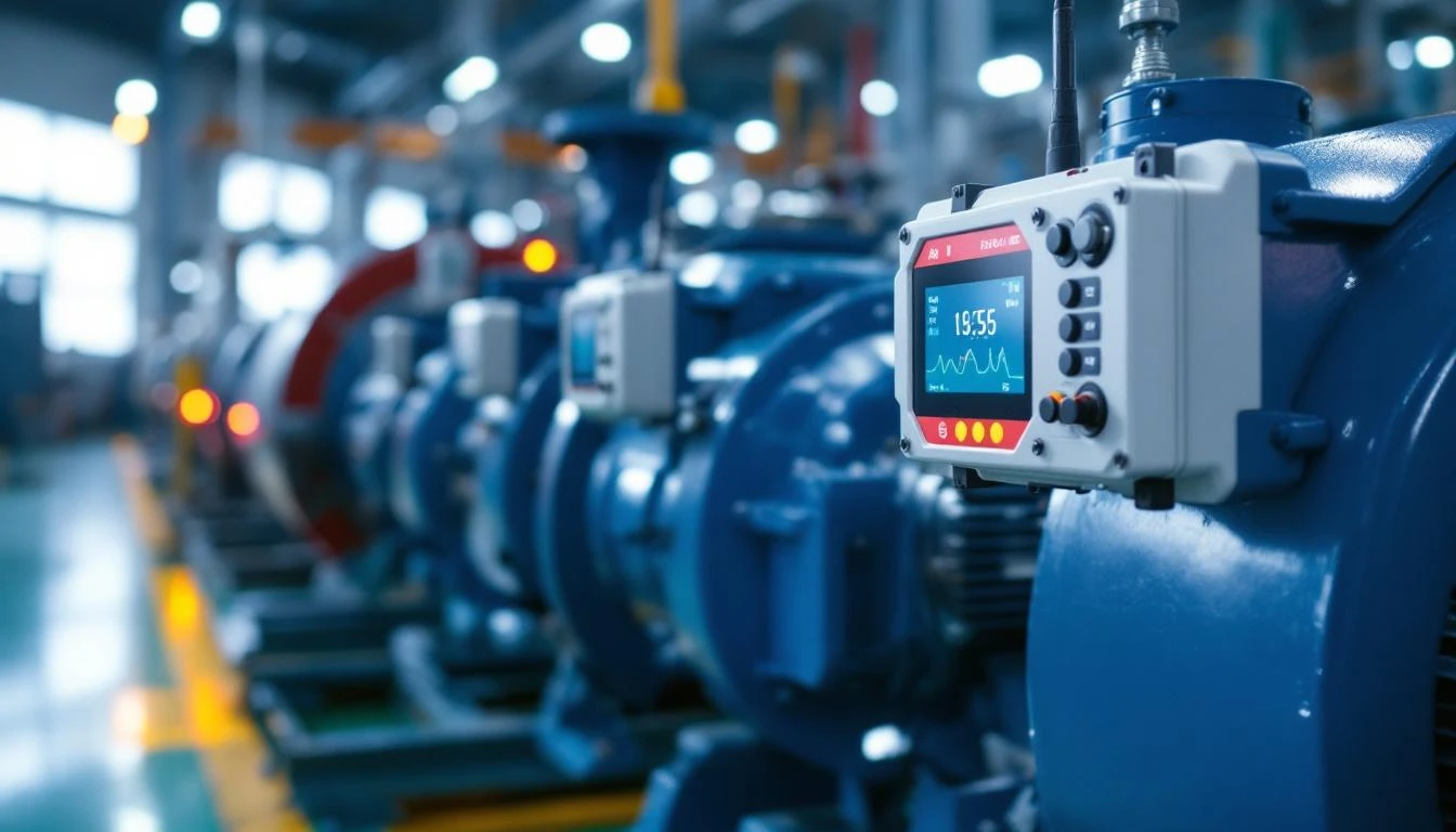 Wireless vibration monitoring sensors mounted on industrial rotating equipment